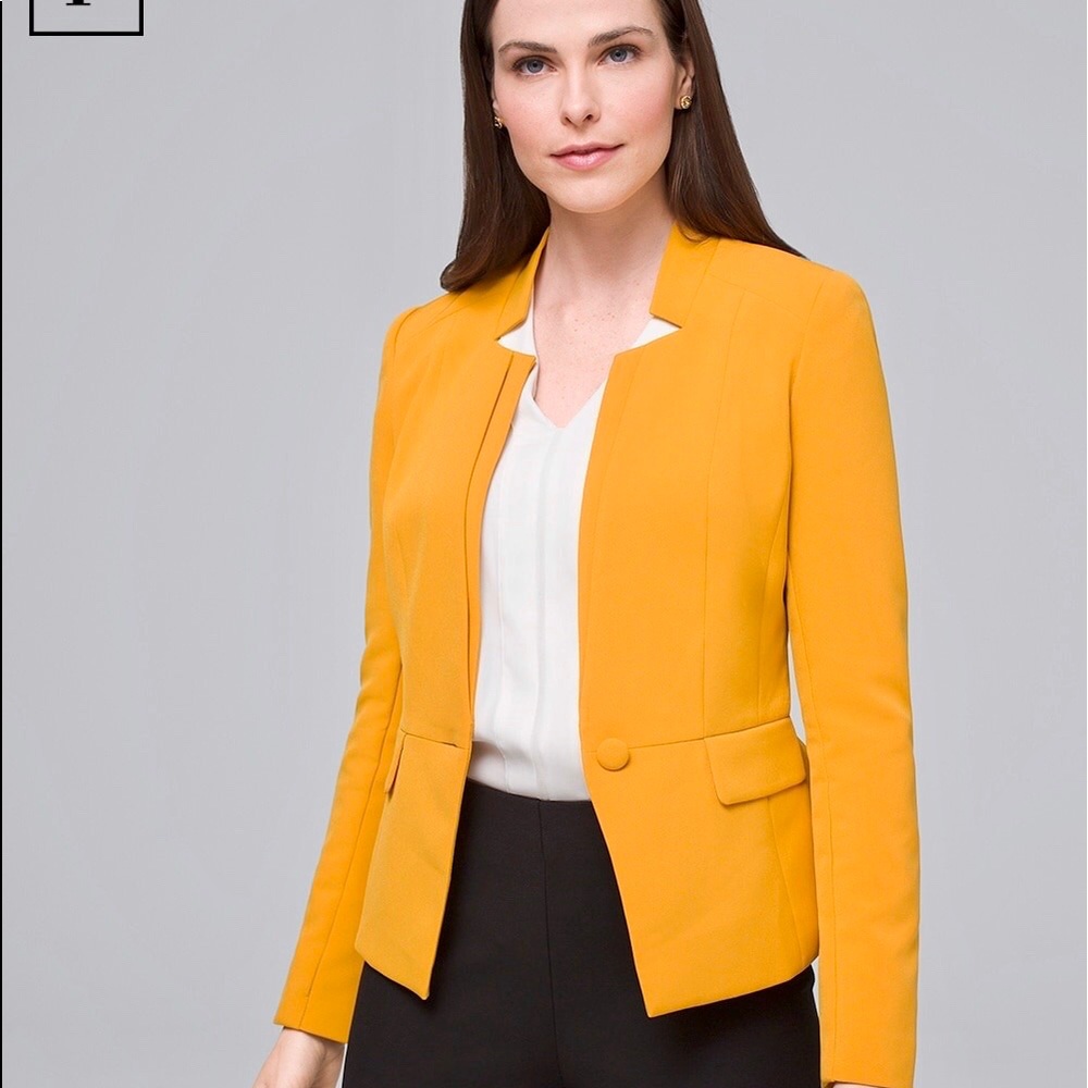 White House Black Market Petite single btn blazer